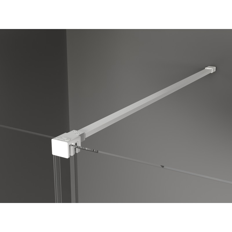 Mexen Velar sliding shower cabin 140 x 85 cm, frosted, white - 871-140-085-31-20