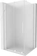 Mexen Velar sliding shower cabin 130 x 80 cm, frosted, white - 871-130-080-31-20
