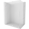 Mexen Velar Sliding Shower Enclosure 160 x 90 cm, Frosted, White - 871-160-090-31-20