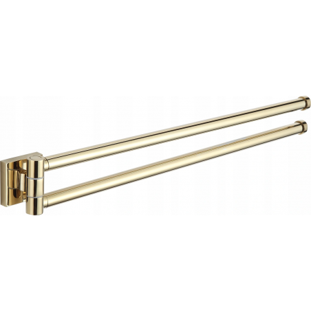 Mexen Rufo double swivel towel rack, Gold - 7050925-50