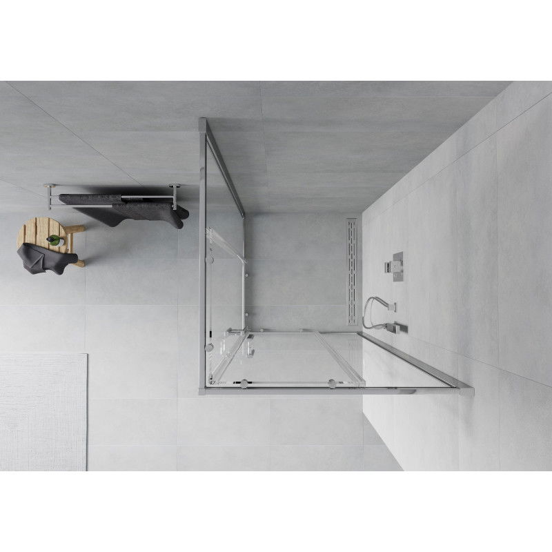 Mexen Rio square shower cabin 80 x 80 cm, transparent, chrome - 860-080-080-01-00