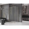 Mexen Velar Sliding Shower Enclosure 120 x 70 cm, Frosted, Gold - 871-120-070-31-50