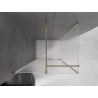 Mexen Velar sliding shower cabin 110 x 85 cm, frosted, gold - 871-110-085-31-50