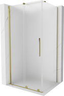 Mexen Velar sliding shower enclosure 120 x 80 cm, frosted, gold - 871-120-080-31-50