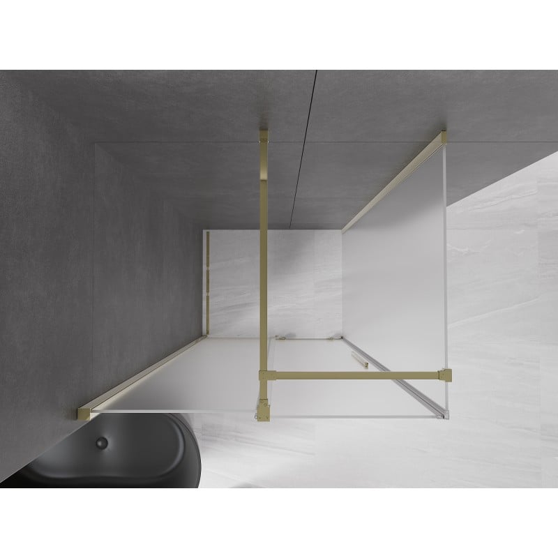 Mexen Velar Sliding Shower Enclosure 120 x 70 cm, Frosted, Gold - 871-120-070-31-50