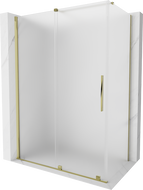 Mexen Velar sliding shower enclosure 140 x 70 cm, frost, gold - 871-140-070-31-50