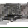 Mexen Velar sliding shower cabin 150 x 85 cm, frost, gold - 871-150-085-31-50