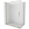 Mexen Velar sliding shower enclosure 150 x 90 cm, frost, gold - 871-150-090-31-50