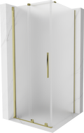 Mexen Velar sliding shower enclosure 110 x 110 cm, frost, gold - 871-110-110-31-50