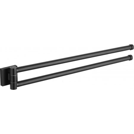 Mexen Rufo double swivel towel rack, Black - 7050925-70