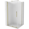 Mexen Velar sliding shower enclosure 130 x 80 cm, frost, gold - 871-130-080-31-50