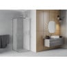 Mexen Rio square shower cabin 90 x 90 cm, frost, chrome - 860-090-090-01-30