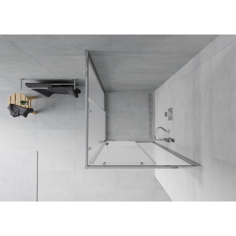 Mexen Rio Square Shower Enclosure 90 x 90 cm, Frosted, Chrome - 860-090-090-01-30