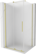 Mexen Velar sliding shower cabin 100 x 110 cm, frost, brushed gold - 871-100-110-31-55