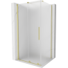 Mexen Velar sliding shower cabin 100 x 85 cm, frost, brushed gold - 871-100-085-31-55