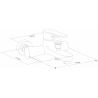 Mexen Kama DF05 bathtub set, Chrome - 72503DF05-00