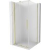 Mexen Velar 110 x 110 cm Sliding Shower Enclosure, Frosted, Brushed Gold - 871-110-110-31-55
