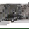Mexen Velar sliding shower enclosure 110 x 110 cm, frost, brushed gold - 871-110-110-31-55