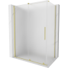 Mexen Velar shower cabin sliding 130 x 75 cm, frost, brushed gold - 871-130-075-31-55