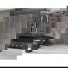 Mexen Velar sliding shower cabin 140 x 70 cm, frost, brushed gold - 871-140-070-31-55