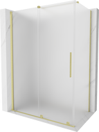 Mexen Velar sliding shower cabin 160 x 100 cm, frost, brushed gold - 871-160-100-31-55