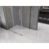 Mexen Velar sliding shower enclosure 140 x 90 cm, frost, brushed gold - 871-140-090-31-55