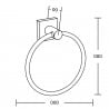 Mexen Rufo towel hook, chrome - 7050932-00