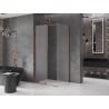 Mexen Velar sliding shower cabin 90 x 70 cm, frost, rose gold - 871-090-070-31-60