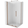 Mexen Velar sliding shower cabin 90 x 70 cm, frost, rose gold - 871-090-070-31-60