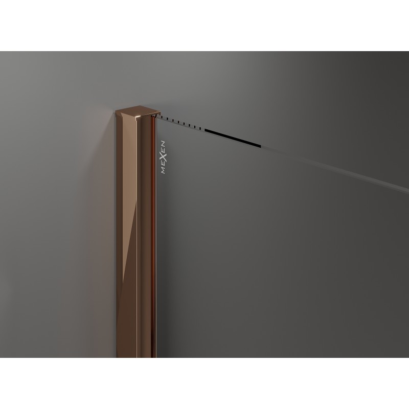 Mexen Velar sliding shower cabin 90 x 85 cm, frosted, rose gold - 871-090-085-31-60