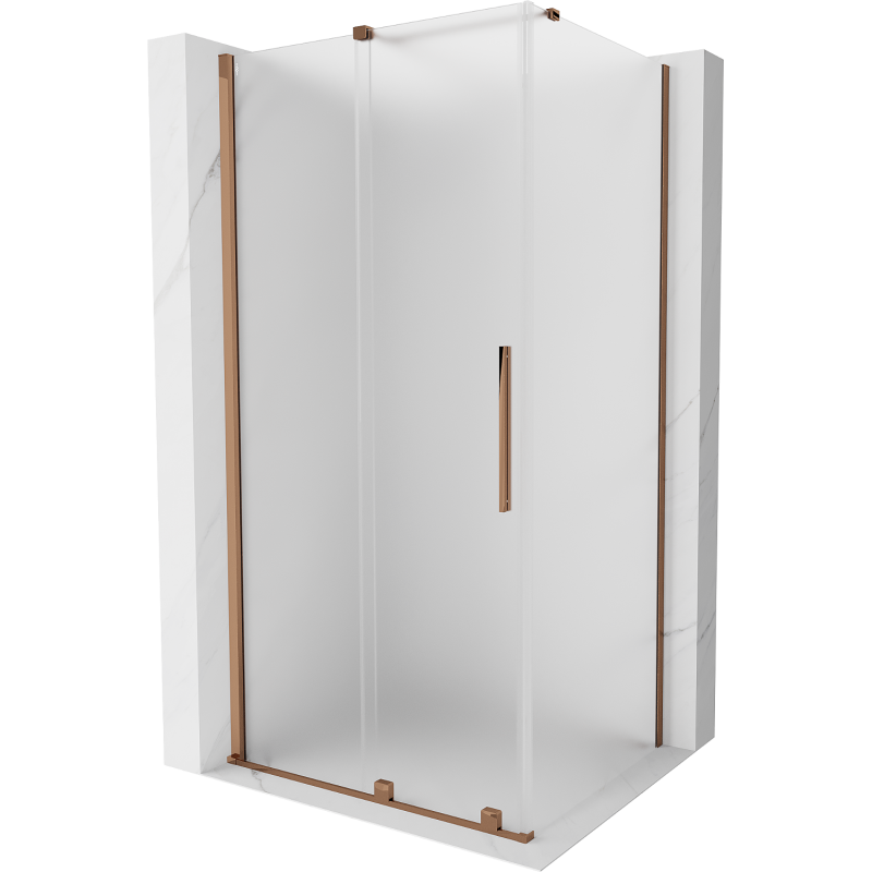 Mexen Velar sliding shower cabin 120 x 75 cm, frost, rose gold - 871-120-075-31-60