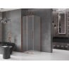 Mexen Velar sliding shower cabin 90 x 90 cm, frost, rose gold - 871-090-090-31-60