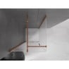 Mexen Velar sliding shower cabin 90 x 90 cm, frost, rose gold - 871-090-090-31-60