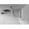 Mexen Rio semi-circular shower enclosure 80 x 80 cm, white stripes, chrome - 863-080-080-01-20