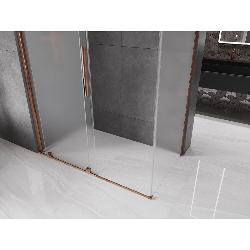 Mexen Velar sliding shower cabin 130 x 75 cm, frost, pink gold - 871-130-075-31-60