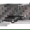 Mexen Velar sliding shower cabin 150 x 85 cm, frosted, rose gold - 871-150-085-31-60