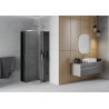 Mexen Rio semi-circular shower cabin 80 x 80 cm, graphite, chrome - 863-080-080-01-40