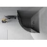Mexen Rio semi-circular shower enclosure 80 x 80 cm, graphite, chrome - 863-080-080-01-40