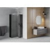 Mexen Rio semicircular shower cabin 90 x 90 cm, graphite, chrome - 863-090-090-01-40