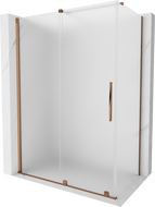 Mexen Velar 160 x 75 cm Sliding Shower Cabin, Frosted, Rose Gold - 871-160-075-31-60
