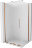 Mexen Velar sliding shower enclosure 110 x 75 cm, frost, brushed copper - 871-110-075-31-65