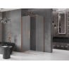 Mexen Velar sliding shower cabin 120 x 75 cm, frost, brushed copper - 871-120-075-31-65