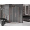 Mexen Velar sliding shower cabin 120 x 100 cm, frosted, brushed copper - 871-120-100-31-65