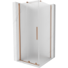 Mexen Velar sliding shower enclosure 120 x 120 cm, frost, brushed copper - 871-120-120-31-65