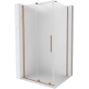 Mexen Velar sliding shower cabin 130 x 90 cm, frost, brushed copper - 871-130-090-31-65