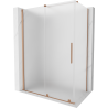 Mexen Velar sliding shower enclosure 160 x 90 cm, frosted, brushed copper - 871-160-090-31-65