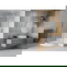 Mexen Rio shower cabin semi-circular 70 x 70 cm, transparent, chrome + Rio shower tray, white - 863-070-070-01-00-4710