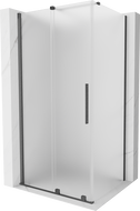 Mexen Velar Sliding Shower Enclosure 90 x 80 cm, Frosted, Brushed Gun Grey - 871-090-080-31-66