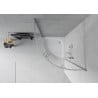 Mexen Rio shower cabin semicircular 90 x 90 cm, transparent, chrome + Rio tray, white - 863-090-090-01-00-4710