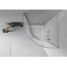 Mexen Rio shower cabin semi-circular 70 x 70 cm, frosted, chrome + Rio shower tray, white - 863-070-070-01-30-4710